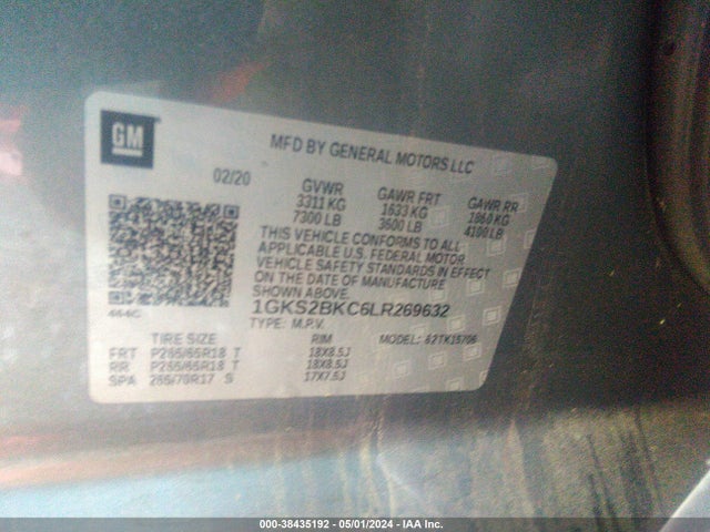 GMC Yukon 4wd Slt 2020 1GKS2BKC6LR269632 Image 9