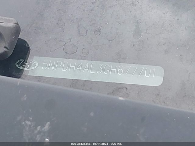 5NPDH4AE3GH677701 Hyundai Elantra Value Edition