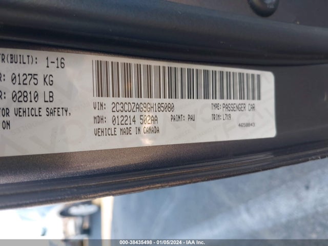 Dodge Challenger Sxt 2016 2C3CDZAG9GH185080 Image 9