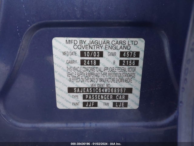 2004 JAGUAR X-TYPE SAJEA51C64WD68957 Photo 8