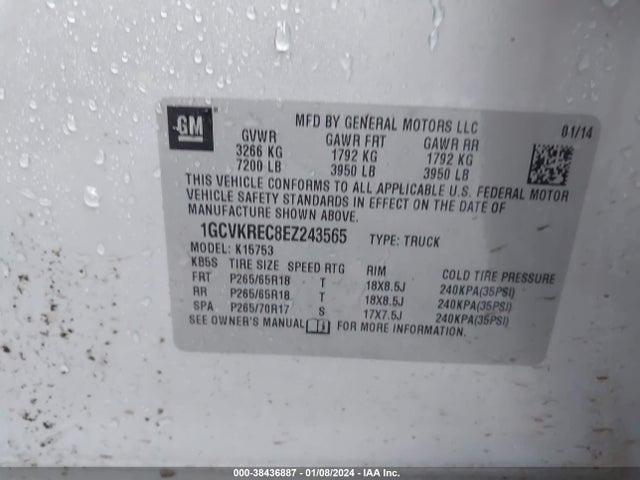 Chevrolet Silverado 1500 1lt 2014 1GCVKREC8EZ243565 Image 9