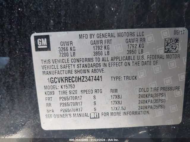 Chevrolet Silverado 1500 1lt 2017 1GCVKREC0HZ347441 Image 9