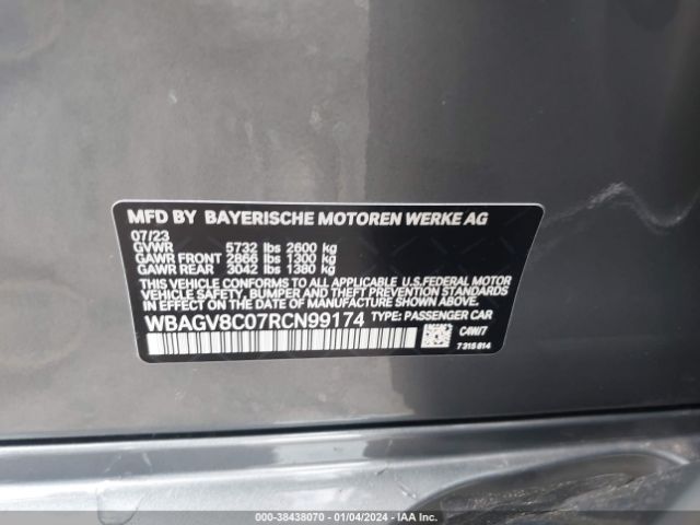 WBAGV8C07RCN99174 BMW M850i Gtan Coupe Xdrive
