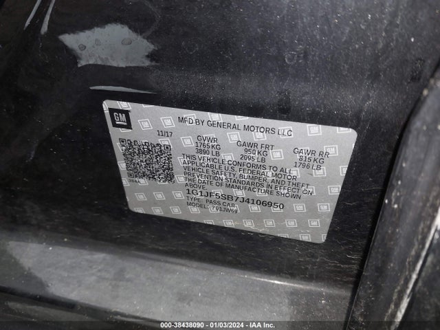 Chevrolet Sonic Premier Auto 2018 1G1JF5SB7J4106950 Image 9