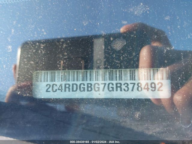 2C4RDGBG7GR378492 Dodge Grand Caravan American Value Pkg