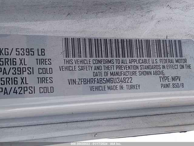 RAM Promaster City Tradesman 2021 ZFBHRFAB5M6U34822 Image 9
