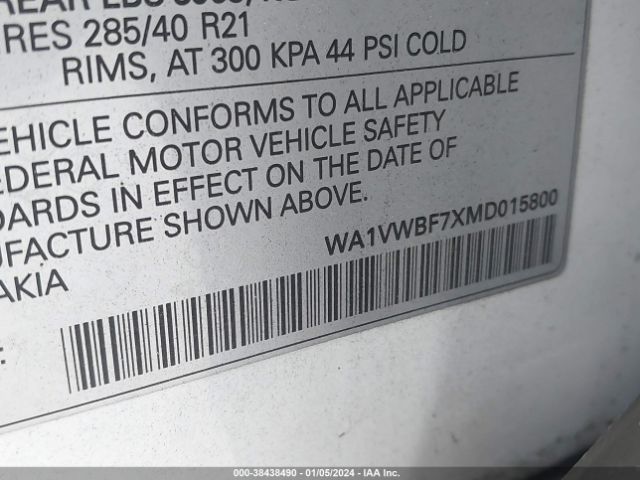 2021 AUDI SQ7 WA1VWBF7XMD015800 Photo 8