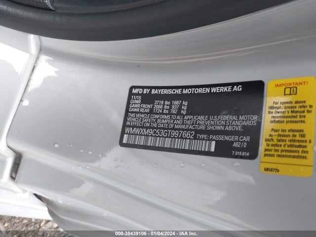 2016 MINI HARDTOP WMWXM9C53GT997662 Photo 8
