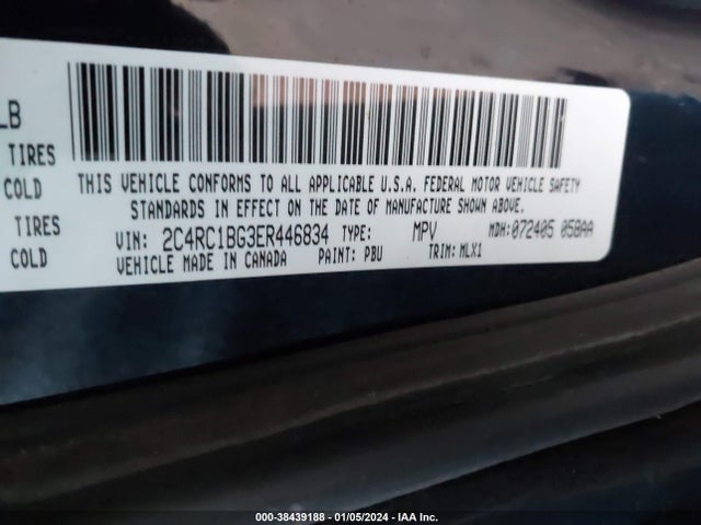 2014 CHRYSLER TOWN & COUNTRY TOURING VIN: 2C4RC1BG3ER446834