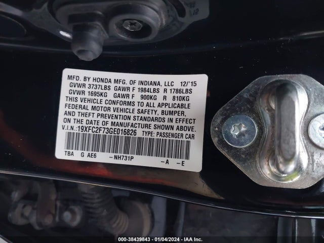 Honda CIVIC EX 2016 19XFC2F73GE016826 Image 9