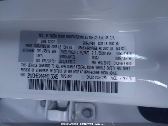 3MVDMBDMXPM516645 Mazda Cx-30 2.5 S Premium