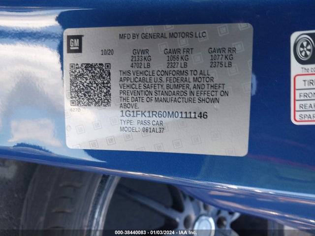 Chevrolet Camaro 2021 1G1FK1R60M0111146 Image 9