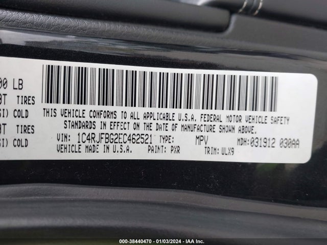 Jeep Grand Cherokee Limited 2014 1C4RJFBG2EC462521 Image 9