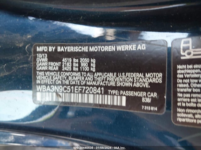 BMW 428i Xdrive 2014 WBA3N9C51EF720841 Image 9