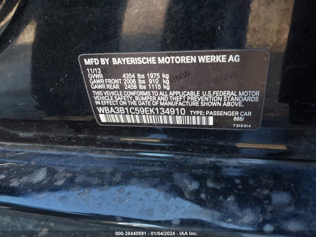 BMW 320i 2014 WBA3B1C59EK134910 Image 9