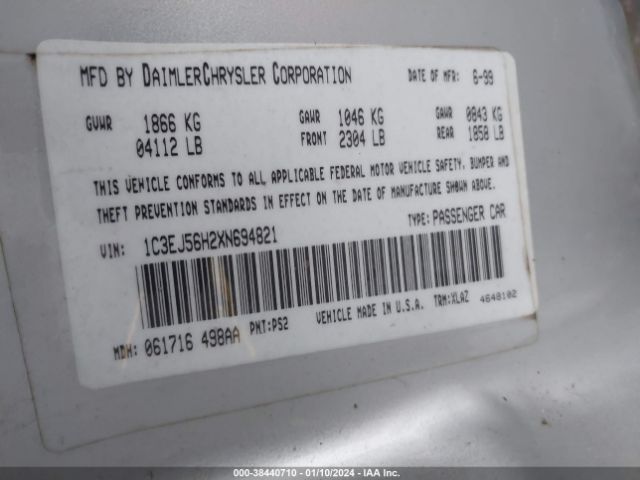 1999 CHRYSLER CIRRUS 1C3EJ56H2XN694821 Photo 8