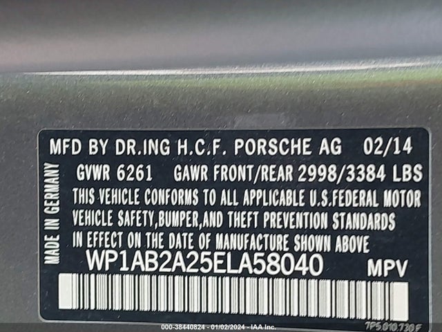 2014 PORSCHE CAYENNE WP1AB2A25ELA58040 Photo 8