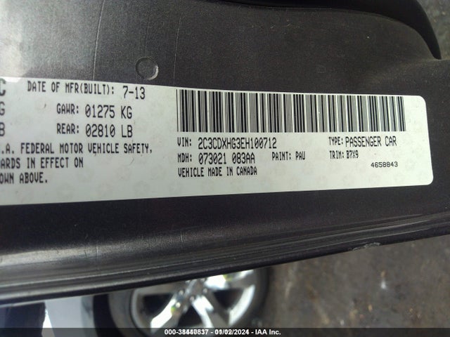 Dodge Charger Sxt 2014 2C3CDXHG3EH100712 Image 9