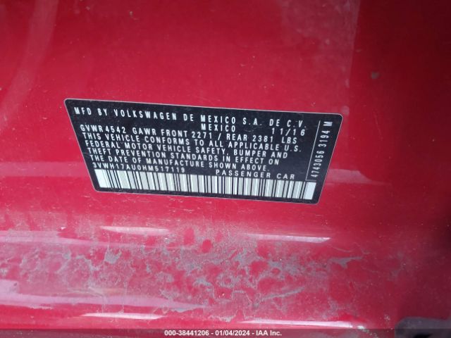 3VWH17AU0HM517119 Volkswagen Golf Alltrack Tsi S/tsi Se/tsi Sel
