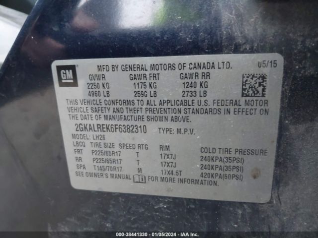 2GKALREK6F6382310 GMC Terrain Sle-2