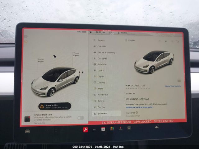 5YJ3E1EA4MF936538 Tesla Model 3 Standard Range Plus Rear-wheel Drive