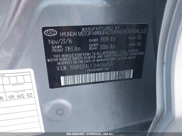 Hyundai ELANTRA SE 2017 5NPD74LF2HH164577 Image 9
