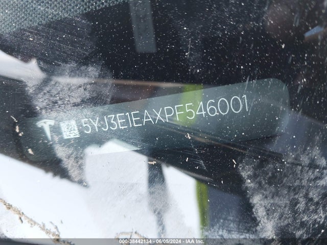 5YJ3E1EAXPF546001 Tesla Model 3 Rear-wheel Drive
