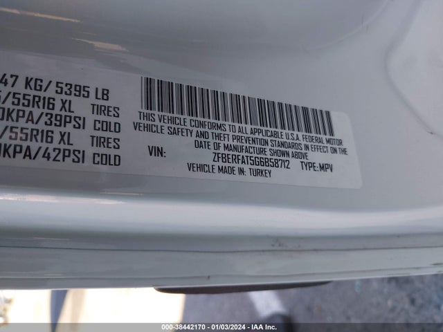 RAM Promaster City Tradesman 2016 ZFBERFAT5G6B58712 Image 9
