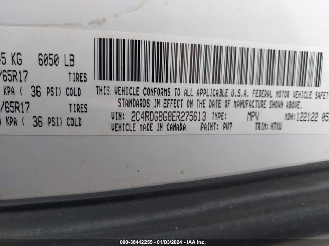 Dodge Grand Caravan Avp/se 2014 2C4RDGBG8ER275613 Image 9