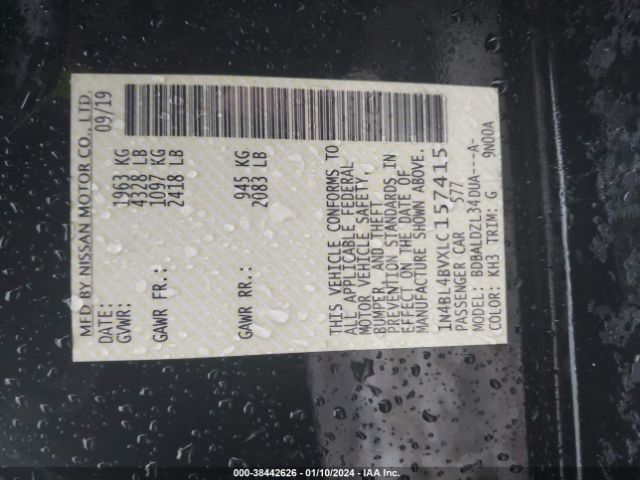 1N4BL4BVXLC157415 Nissan Altima S Fwd