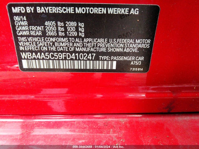 BMW 428 Gran Coupe 2015 WBA4A5C59FD410247 Image 9