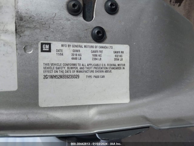 2005 CHEVROLET IMPALA LS VIN: 2G1WH52K659239329