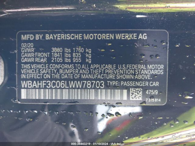 WBAHF3C06LWW78703 BMW Z4 Sdrive30i