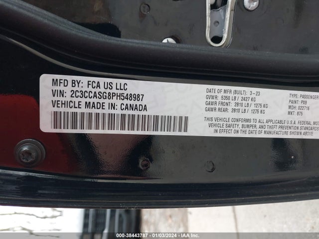 Chrysler 300 Touring L Awd 2023 2C3CCASG8PH548987 Image 9