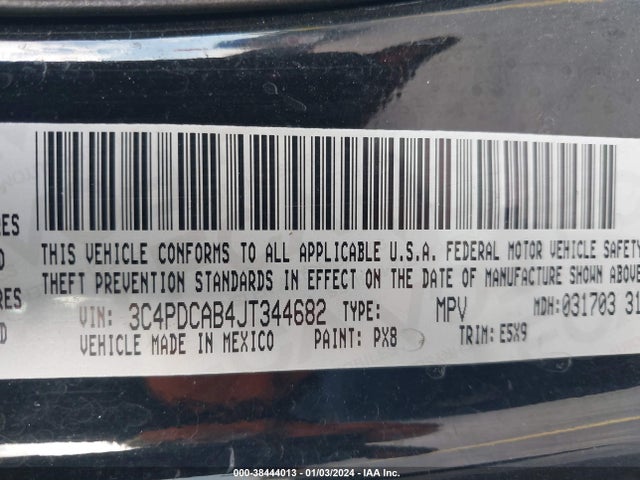 Dodge JOURNEY SE 2018 3C4PDCAB4JT344682 Image 9