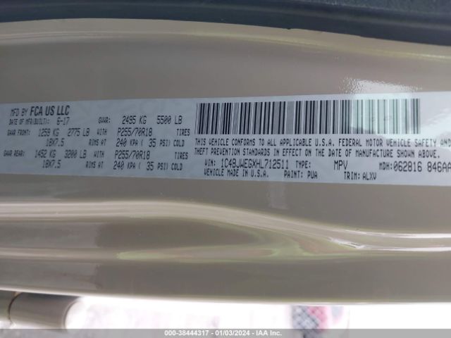 2017 JEEP WRANGLER UNLIMITED 1C4BJWEGXHL712511 Photo 8