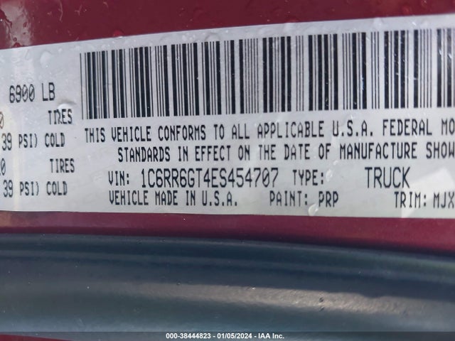 RAM 1500 Lone Star 2014 1C6RR6GT4ES454707 Image 9