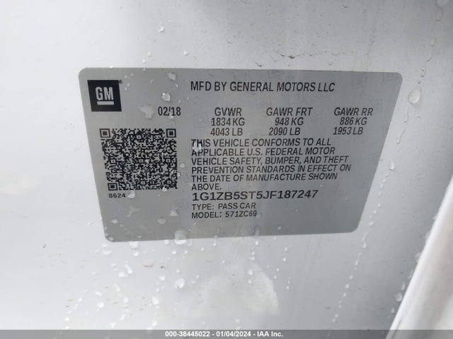 Chevrolet Malibu 1ls 2018 1G1ZB5ST5JF187247 Image 9