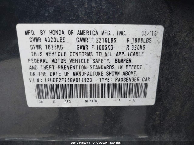 Acura Ilx Premium Package/technology Plus Package 2016 19UDE2F76GA012923 Image 9