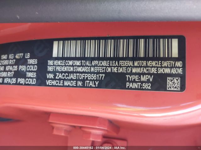 ZACCJABT0FPB56177 Jeep Renegade Latitude
