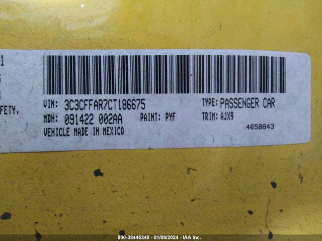 2012 FIAT 500 3C3CFFAR7CT186675 Photo 8