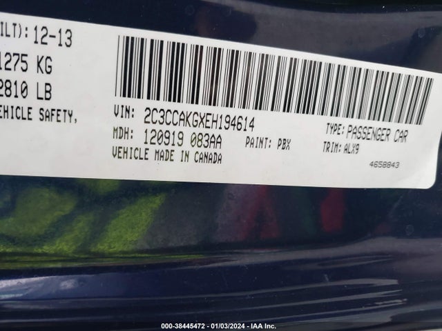 2C3CCAKGXEH194614 Chrysler 300C