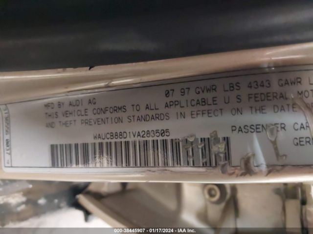 1997 AUDI A4 WAUCB88D1VA283505 Photo 8