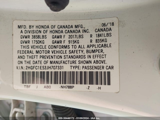 Honda CIVIC SI 2018 2HGFC1E53JH707331 Image 9