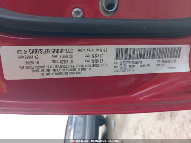 1C3CDFCB1ED668704 Dodge Dart Limited