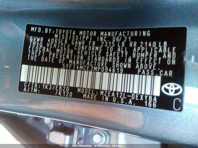 Toyota Corolla Xse 2021 5YFT4MCE2MP094619 Image 9