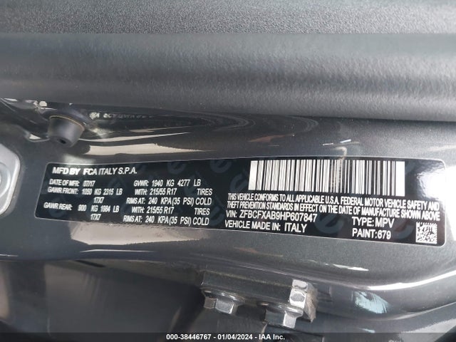 2017 FIAT 500X ZFBCFXAB9HP607847 Photo 8