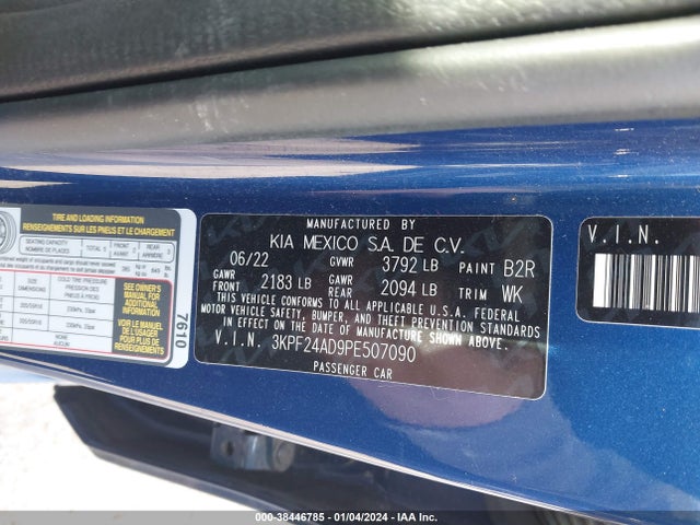 KIA Forte Lxs 2023 3KPF24AD9PE507090 Image 9