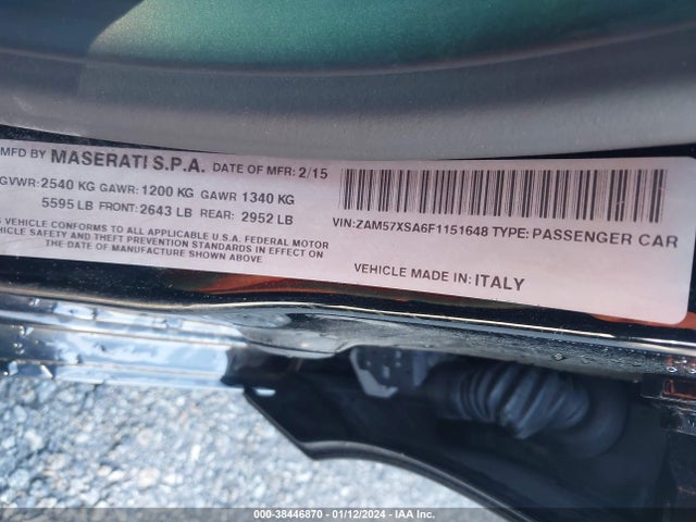ZAM57XSA6F1151648 Maserati Ghibli