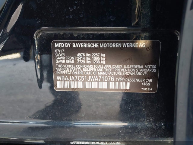 WBAJA7C51JWA71076 BMW 530i Xdrive